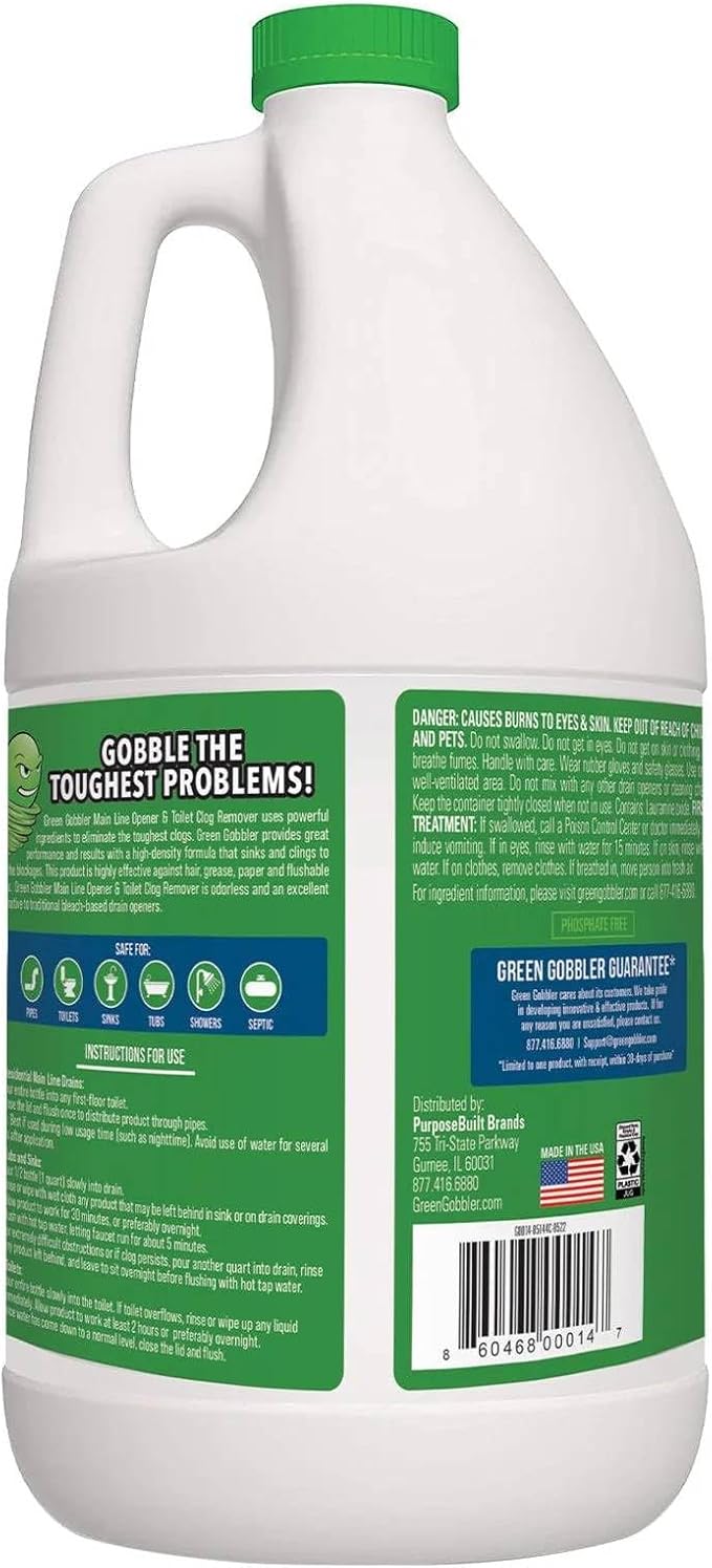 Green Gobbler Ultimate Main Drain Opener | Drain cleaner Hair Clog Remover | - Image 3