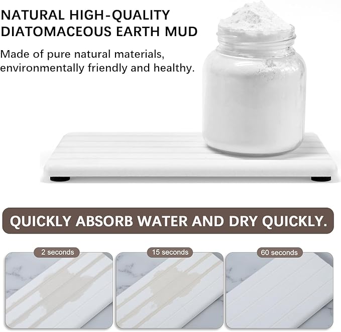 3PCS Stone Drying Tray, Stones Soap Trays, Water Absorbing Stone Tray - Image 2