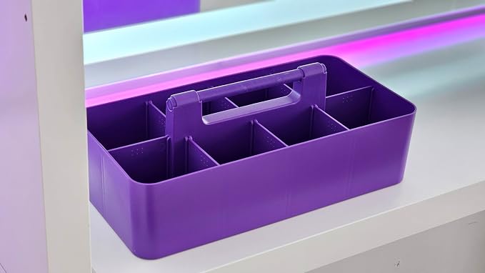 2 PACK Portable DIY 8 Dividers Durable Plastic Tote Tool & Supply Cleaning Caddy - Image 5