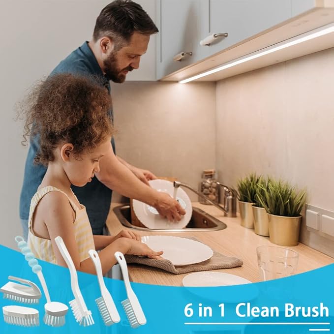 6 PCS Cleaning Brush, Scrub Brush Set - Image 6