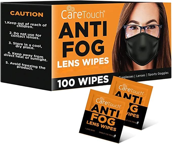 Care Touch Anti-Fog Wipes for Glasses by CareTouch
