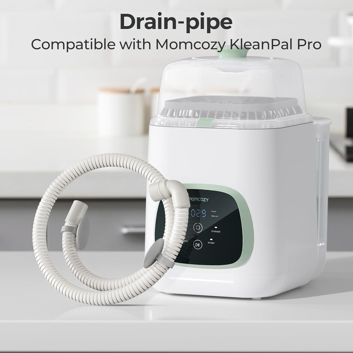 Momcozy Soft & Safe Drain Hose for KleanPal Pro Baby Bottle Washer – Flexible, Durable Replacement Accessory for Easy Water Drainage (0.5M)