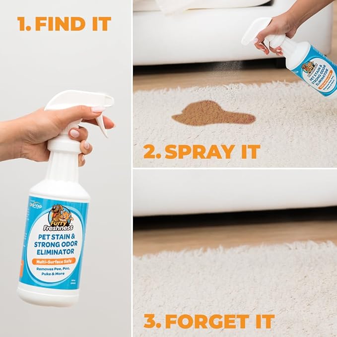 FurryFreshness Extra Strength Cat or Dog Pee Stain & Permanent Odor Remover + - Image 2