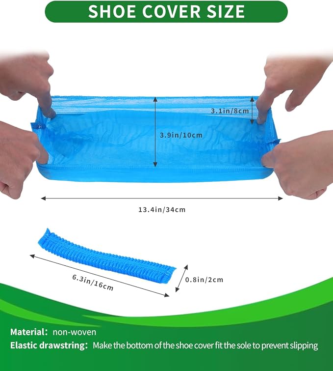 200Pcs Non-Woven Shoe Covers Disposable Non Slip - Image 6