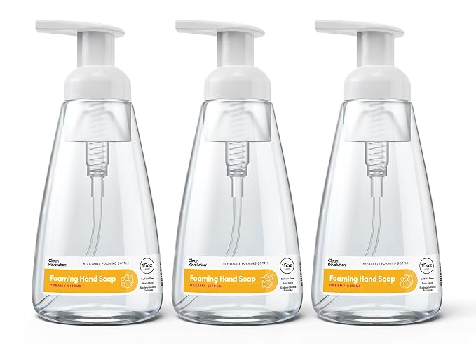 Clean Revolution Ready to Use Foaming Hand Soap | Three Pack | Jumbo 15oz by CleanRevolution