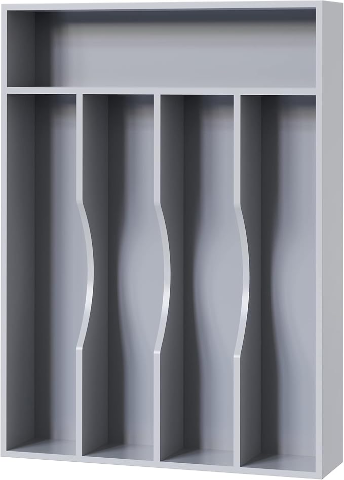 Bellsal Grey Utensil Organizer 10 Inch Silverware Tray by Bellsal