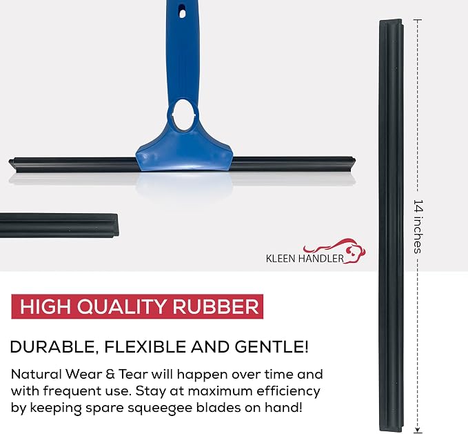 Kleen Handler 14” Window Washing Squeegee Blades, Replacement Blades - Image 4