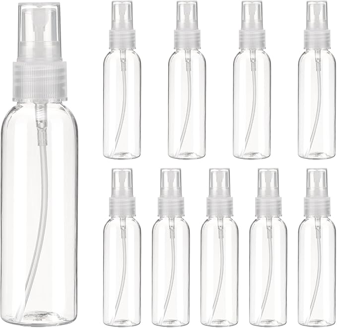 uxcell 10Pack Spray Bottles, 2Oz/60ML Reusable Clear Empty Mist Plastic Mini by uxcell