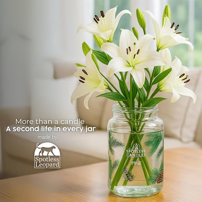 Pine Candle - Large 22oz Glass Jar - Decorated Jar Within a Presentation Gift - Image 6