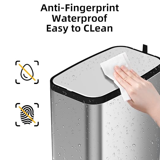 Stainless Steel Bathroom Trash Can - Image 4