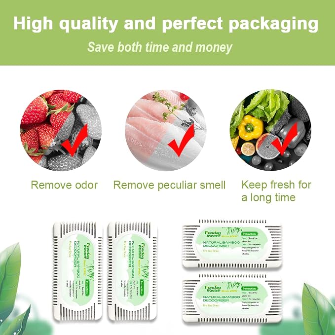 4Packs Fonday Refrigerator Deodorizer Odor Eliminator - Image 3
