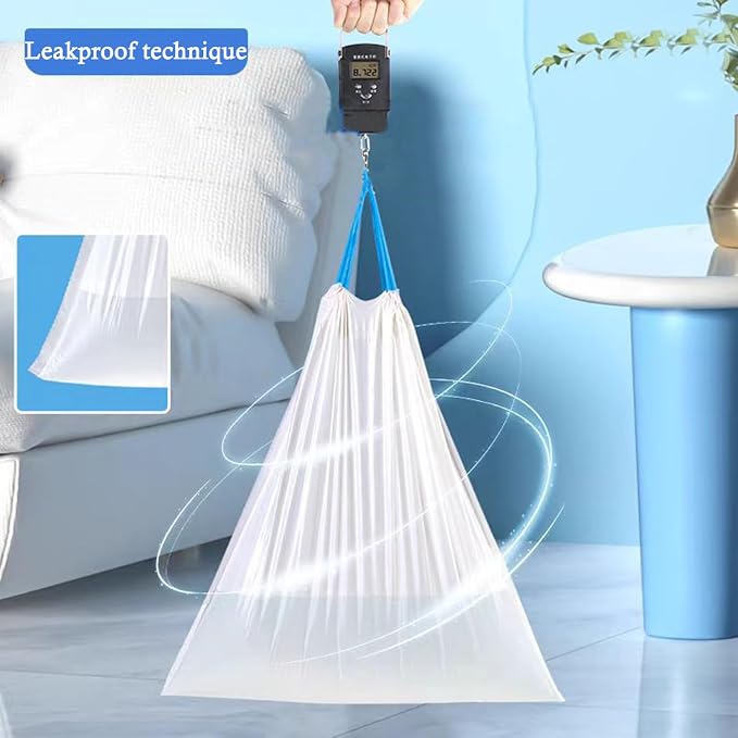 15 Gallon white drawstring trash bags, No tear open large floral scent garbage - Image 5