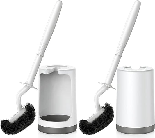 HAMITOR Toilet Bowl Brush Holder Set: Curved Design by HAMITOR