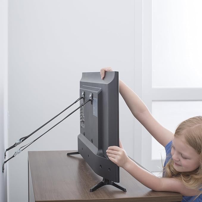 TV and Furniture Anti Tip Straps, Metal Heavy Duty TV Straps Child Safety - Image 2