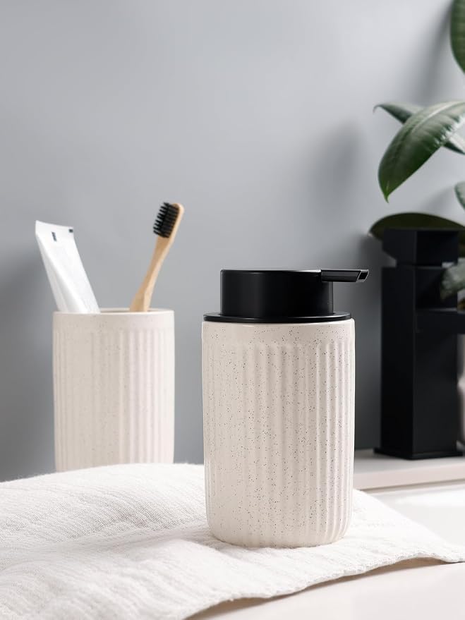 Bosilunlife Soap Dispenser and Toothbrush Holder Set - 11Oz Foam Soap Dispenser - Image 5