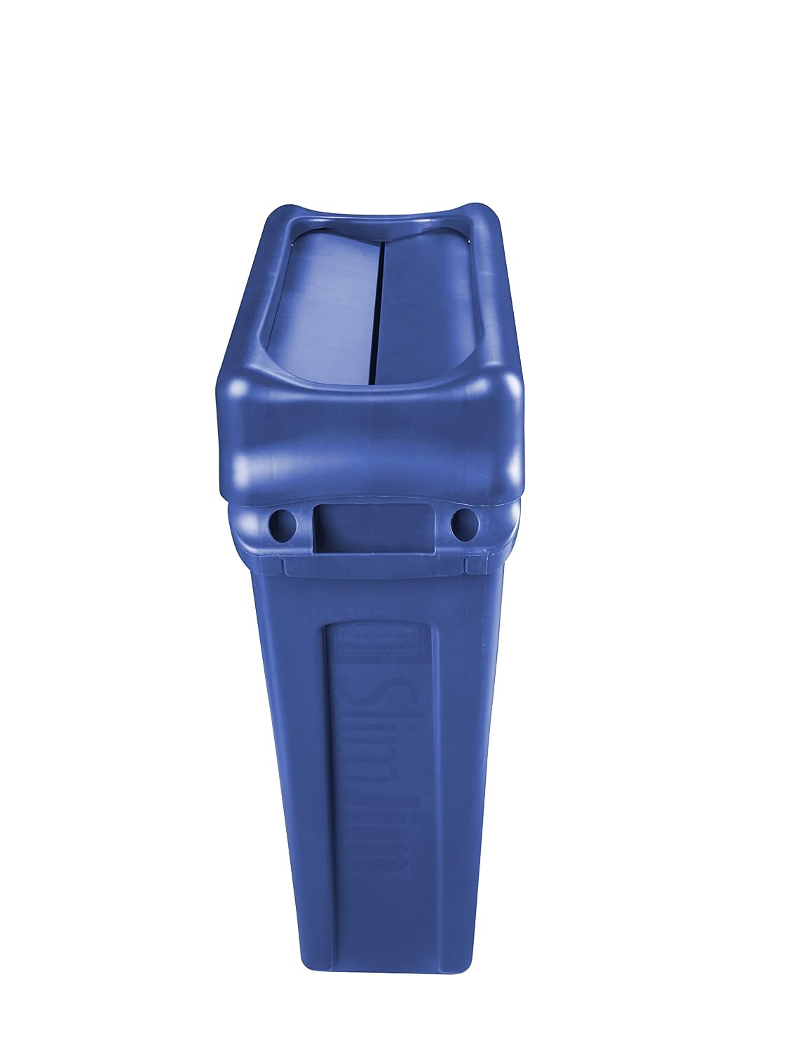 Rubbermaid Commercial Products Slim Jim Trash Can Swing Lid, Blue, Plastic, Compatible with 23 Gallon Slim Jim Containers/Garbage Cans