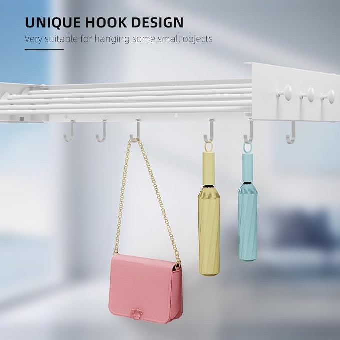 Drying Rack Clothing, Clothes Drying Rack Wall Mounted, Laundry Drying Rack - Image 4