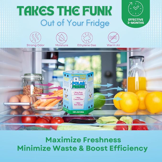 All-in-1 Refrigerator Deodorizer & Produce Saver by Polar Fresh – Fridge Odor - Image 3