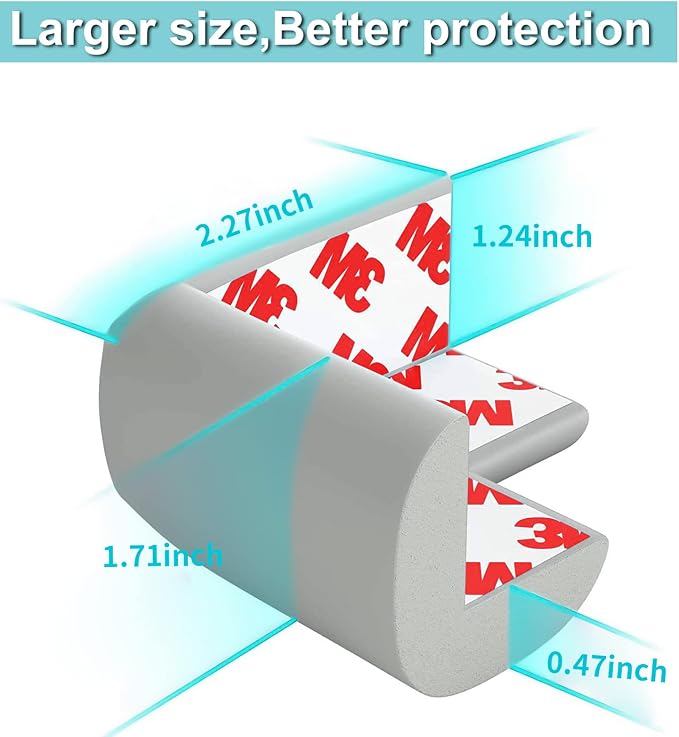 12 Pack Corner Protector Baby Proofing Corners and Edge Guards, Soft Safety - Image 3