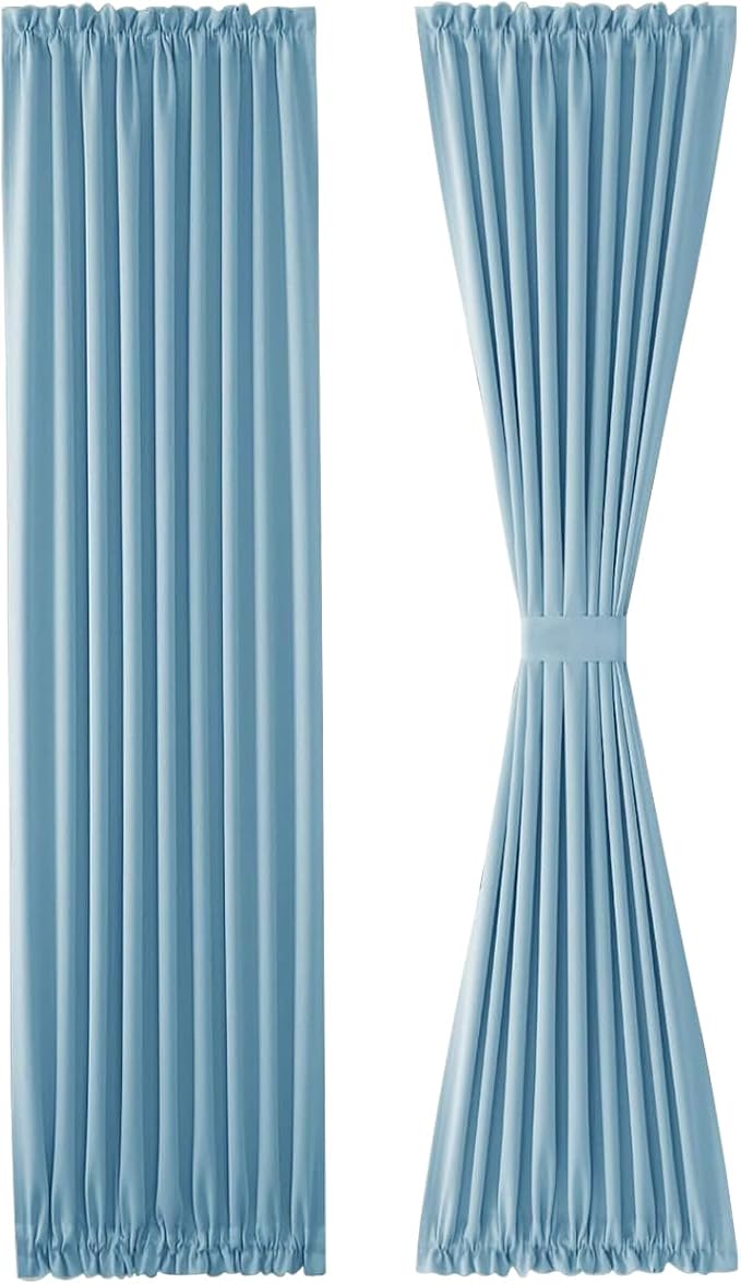 DWCN French Door Curtains – Rod Pocket Thermal Blackout Curtain - Image 7