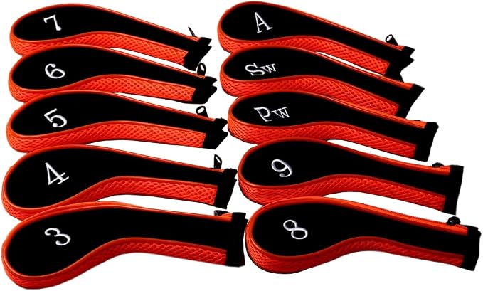 Sword &Shield sports Neoprene Zipper Golf Club Iron Head Covers Iron Covers by Unknown