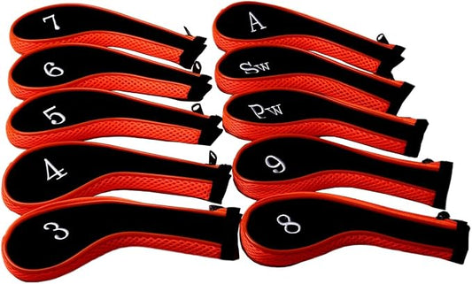 Sword &Shield sports Neoprene Zipper Golf Club Iron Head Covers Iron Covers by Unknown