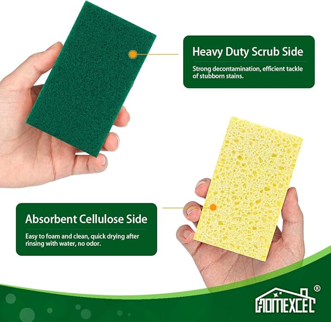 HOMEXCEL Sponges Kitchen 12pcs, Heavy Duty Sponges - Image 3