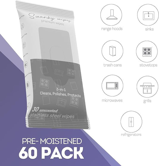 Swanky Stainless Steel Cleaner Wipes - Image 2