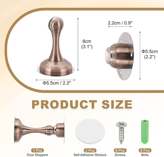 MECCANIXITY Magnetic Door Stoppers Stainless Steel Door Stops, Wall Floor - Image 2
