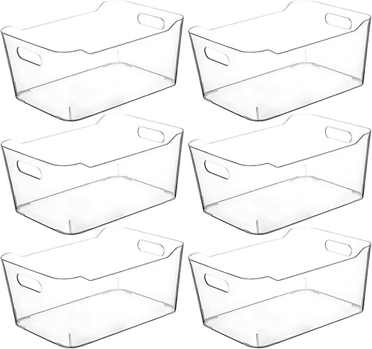 Clear Extra Large Plastic Storage Bins, Pantry Organizers and Storage by CONTROLKITCHEN