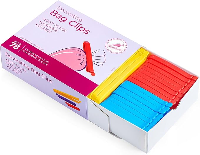 Keenpioneer Decorating/Icing Bag Sealing Clips, 78 Pack, 4inch and 6inch Long by Keenpioneer