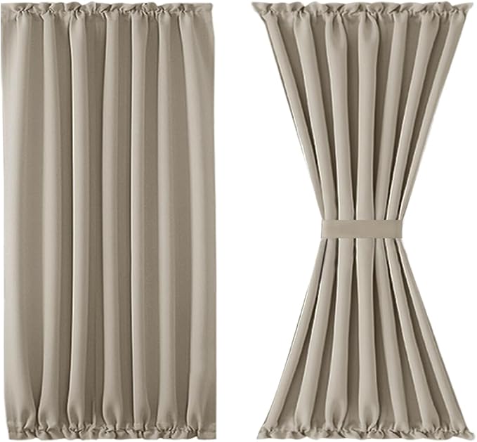 DWCN French Door Curtains – Rod Pocket Thermal Blackout Curtain - Image 7