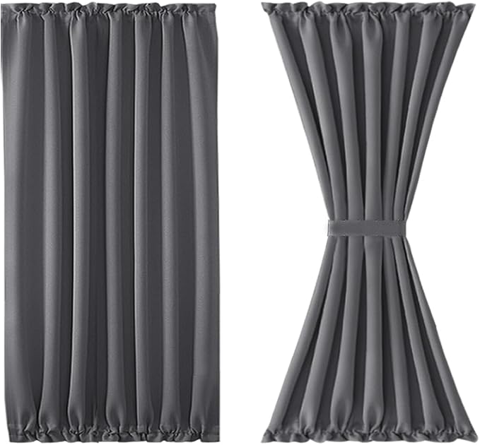 DWCN French Door Curtains – Rod Pocket Thermal Blackout Curtain - Image 8