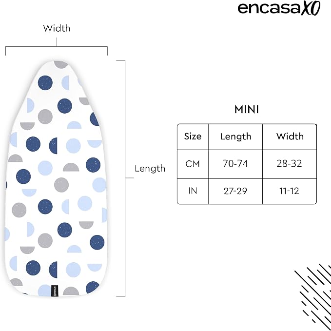 Encasa XO Ironing Board Cover and Pad 28"x12" - Image 2