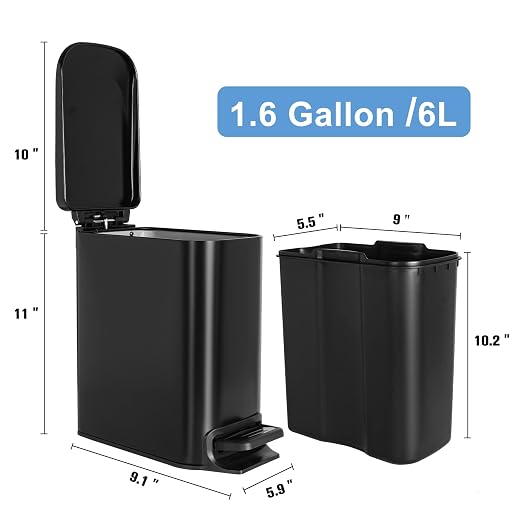 TrashAid Small Bathroom Trash Can - Image 6