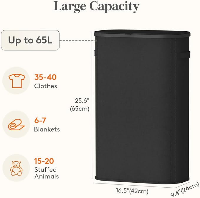 Lifewit 65L Slim Laundry Basket - Image 3