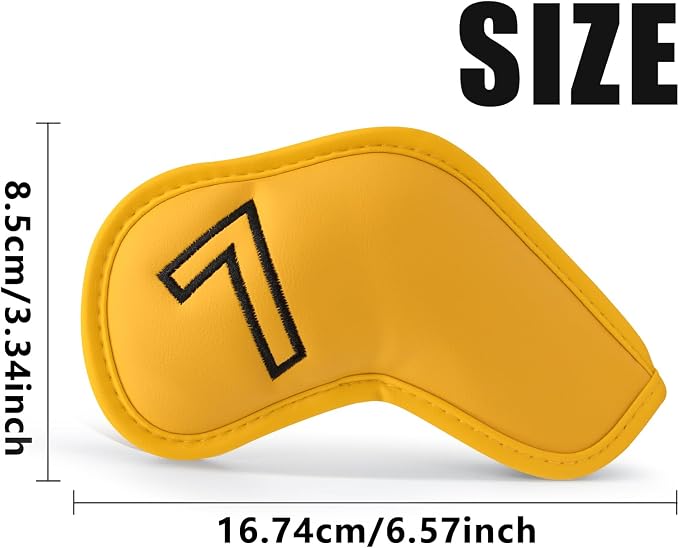 Montela Golf Iron Covers, Golf Iron Head Covers Leather Golf Iron Covers Set - Image 5