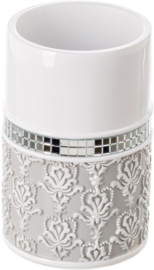 Creative Scents Mirror Damask Bathroom Cup by CreativeScents