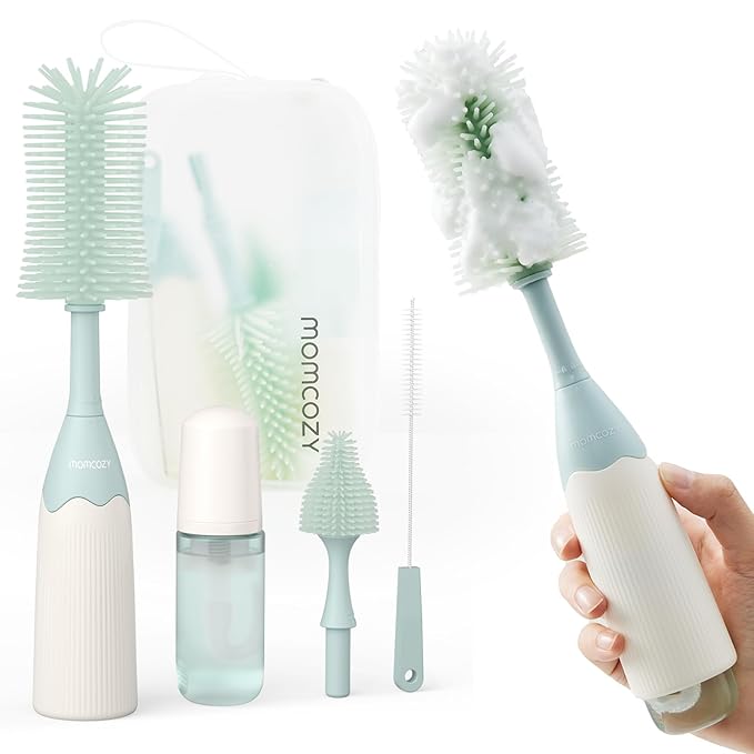 Momcozy Bottle Brush Kit, Innovative Push-Press Design by Momcozy