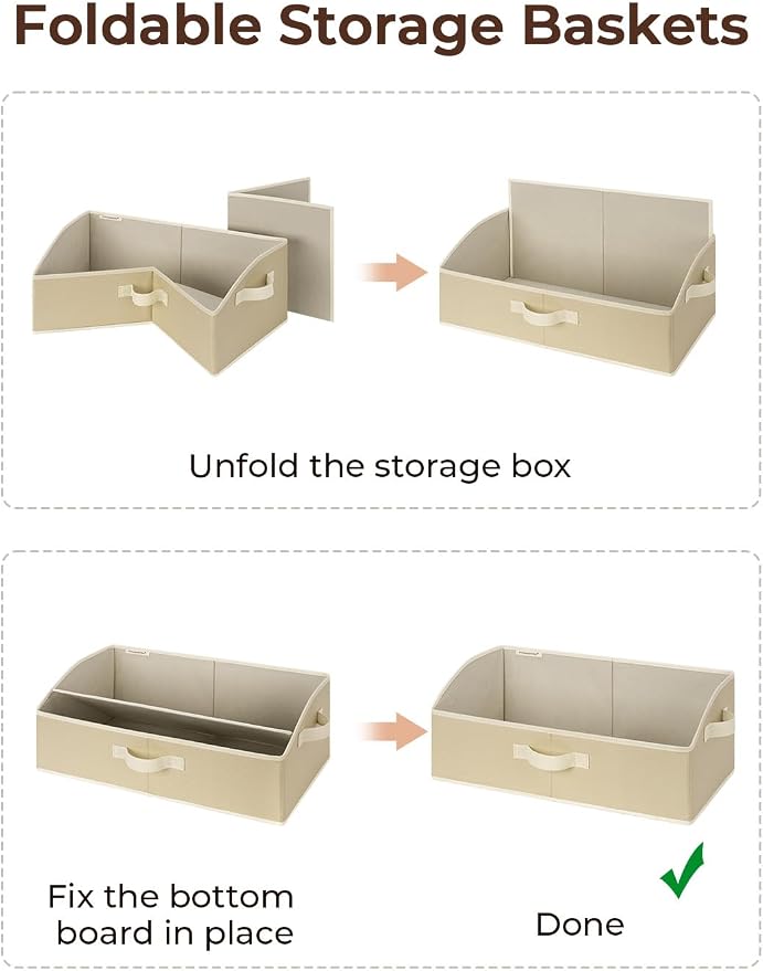 StorageWorks Closet Storage Bins, Trapezoid Organizer Box - Image 5