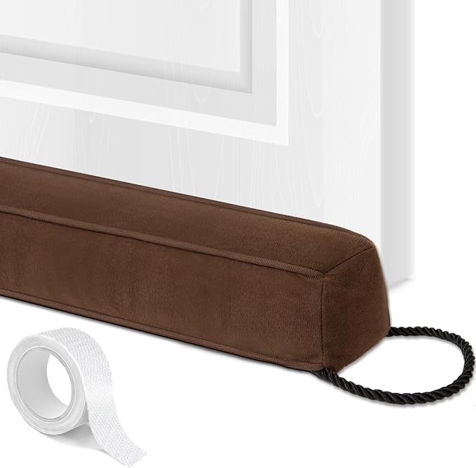 Weighted Door Draft Stopper for Front Door, for Exterior, Back Door, Fits Door by Comfyanno