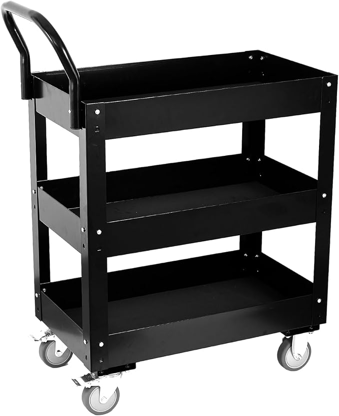 3 Tray 29.3 inch Tool Cart, self Assembly, 300 LBS Capacity Rolling Tool Carts - Image 2
