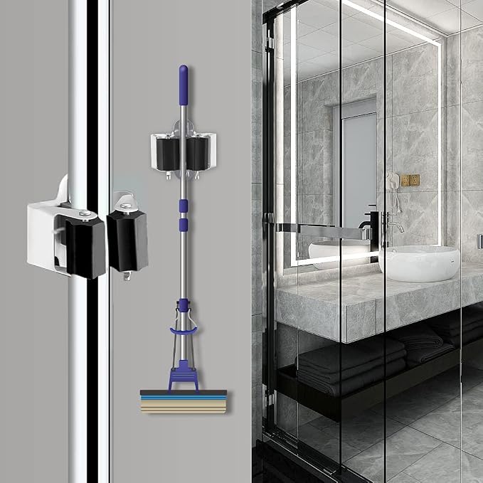 3-H Broom Hanger, Mop Holder Wall Mount 30 Pack, Broom Holder Wall Mount - Image 5