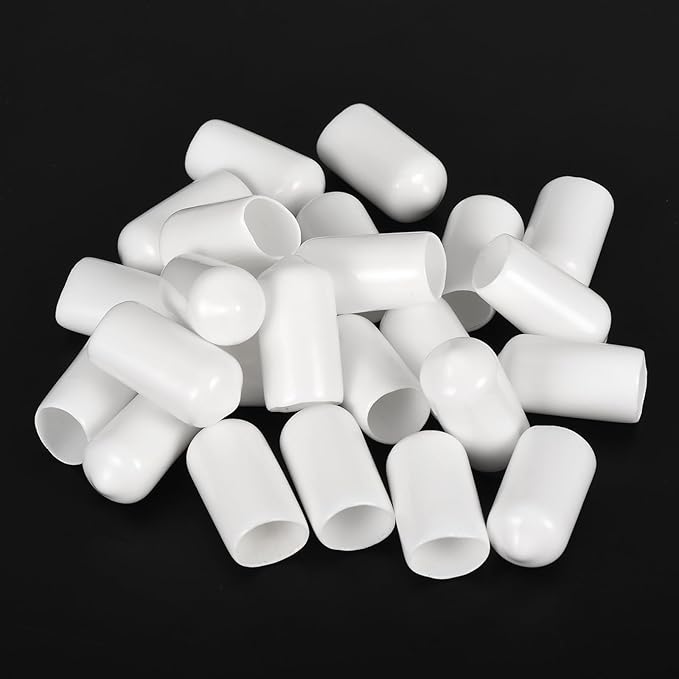 uxcell 20pcs Rubber End Caps 10mm ID Vinyl Round End Cap Cover Screw Thread - Image 4