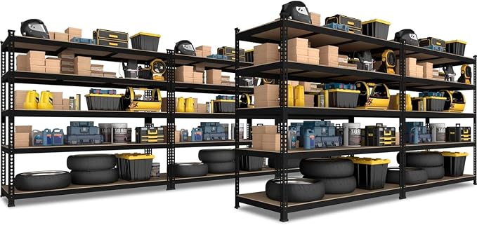 PrimeZone 5 Pack Heavy Duty Storage Shelves by PrimeZone