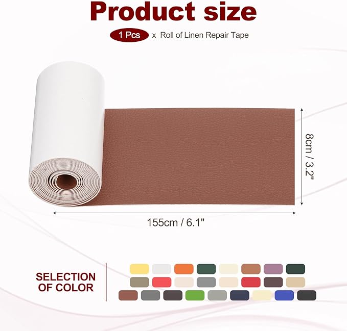PATIKIL Leather Patches Tape for Furniture, 3.2 x 61 Inch Self Adhesive Vinyl - Image 2