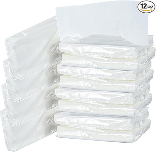 12 Bags Car Tissue Refills, 360 Sheets Car Travel Napkins, Disposable White by Unknown
