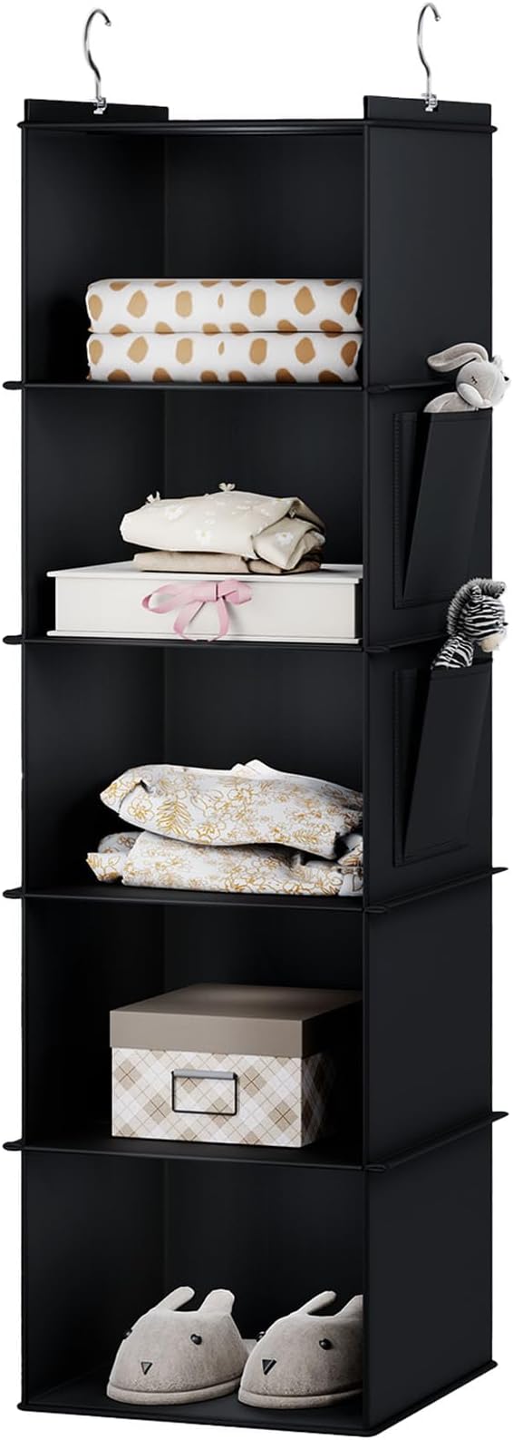 YOUDENOVA Hanging Closet Organizer, 5-Shelf Closet Hanging Storage Shelves by YOUDENOVA
