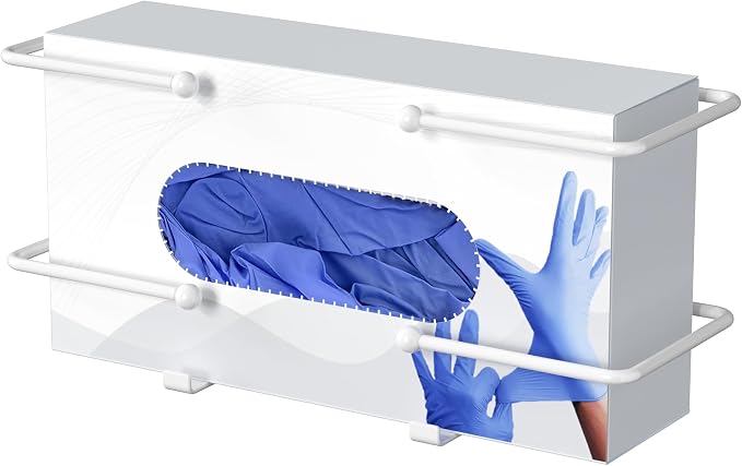 Glove Box Dispenser Wall Mount: White Holder Organizer - Image 9