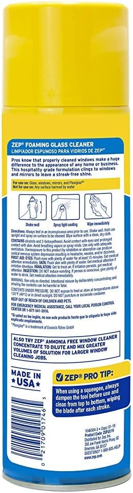 Zep Foaming Glass and Plexiglass Cleaner - Image 8